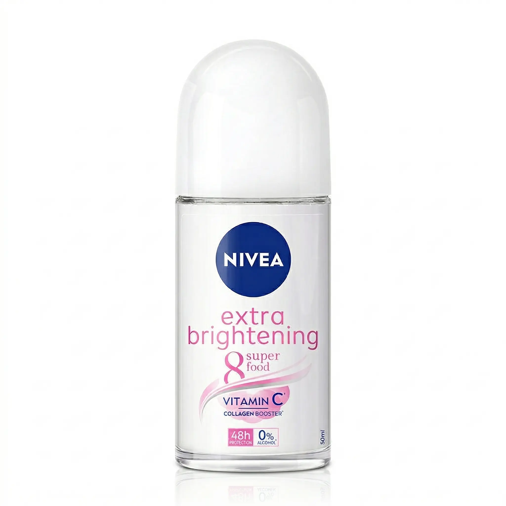 NIVEA Extra Brightening Roll-On Antiperspirant Deodorant, 48H Odor & Sweat Protection with Vitamin C, Alcohol-Free Body Care for Women, 1.7 oz, Underarm Brightening Deodorant, Non Toxic Deodorant
