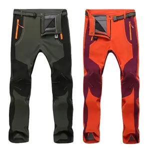 Outdoor Sports Softshell Pants Men Waterproof Windproof Warm Breathable Thickened Hiking Pants