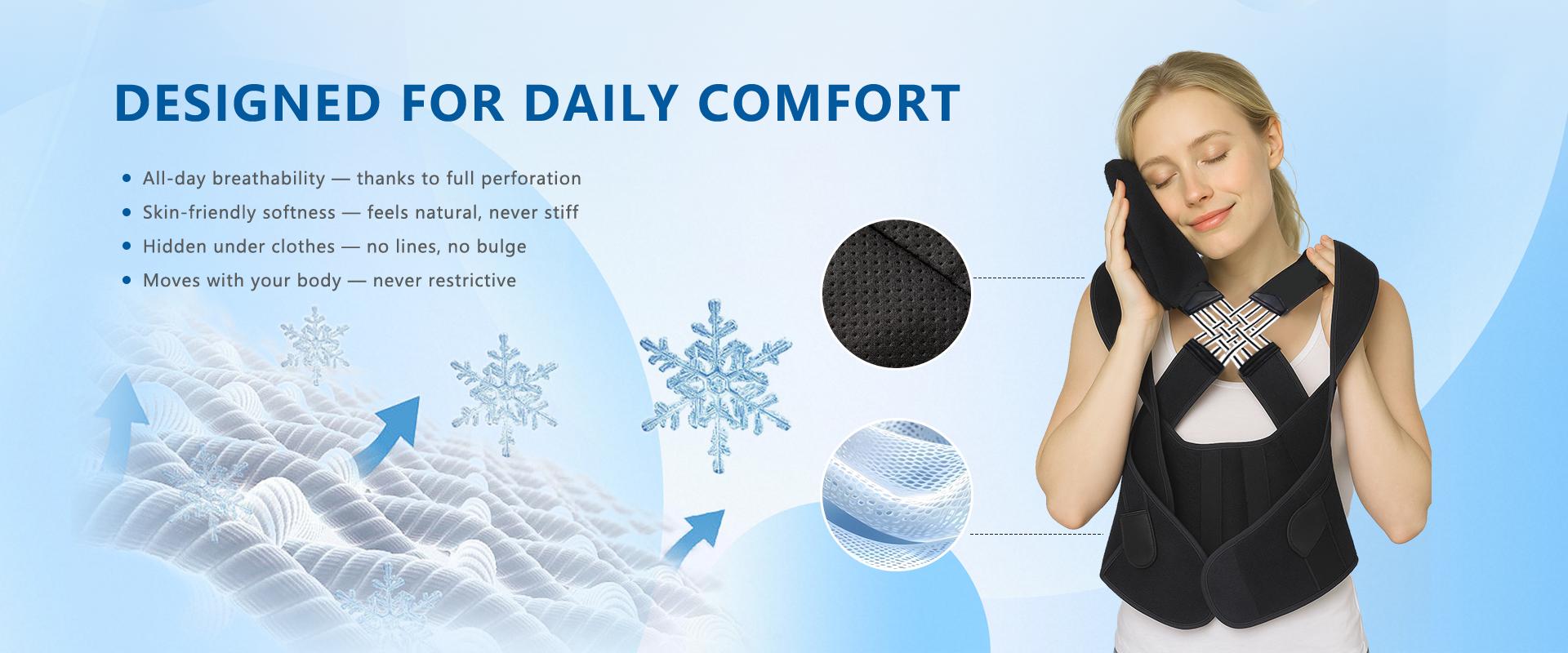 Adjustable Posture Corrector Back Brace Shoulder Straightener with Shoulder Support for Back Pain Relief for Men and Women Belts