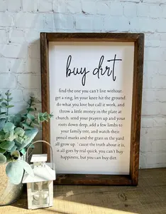 Buy Dirt Poster, Song Lyric Wall Art, Country Music Inspired Farmhouse Decor, Perfect Rustic Wall Decoration For Your Home – Complimentary Delivery