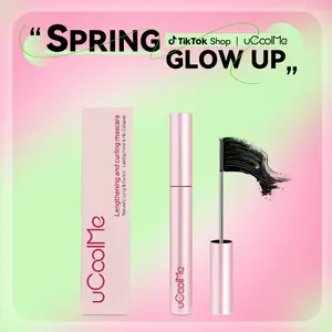uCoolMe Lengthening and Curling Mascara 3D Eyelash Iron Mascara Black Long Lasting Waterproof 24 Hour Wear Natural Extension Thickening Effect Ultra Fine Volumizing Makeup Spring Glow-Up