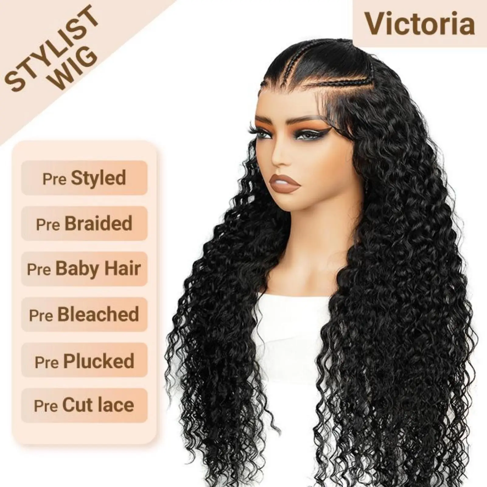 [Summer Sale] Wiggins Hair Stylist Wig Pre Braided Pre Cut Ready to Go Glueless Wigs Water Wave 13x4 Lace Front Wigs Human Hair Pre Bleached #WeeklyDeals #TikTokShopSummerSale