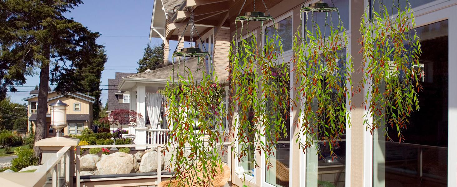 2025 NEW Release 2 Pack Fake Plants with Fairy Lights, Solar Lights  For Halloween Christmas Deco Festival,IP65 Waterproof Solar Lanterns for The Garden，Pathway , Gifts for Women, Ideal for Christmas Party Wedding Garden Decoration