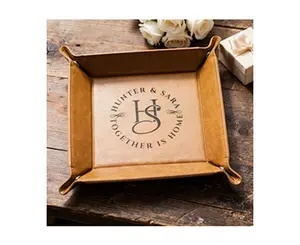 Custom Monogram Valet Tray – Personalized Leather Catchall