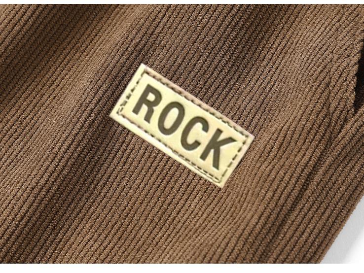 Men's solid color retro spring and autumn loose straight corduroy new vertical tube elastic casual sweatpants, retro texture, with drawstring pockets, soft, breathable and comfortable, suitable for daily leisure sports hiking