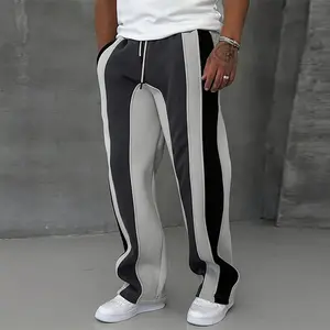 Men's Colorblock Side Stripe Sweatpants, Regular Fit Casual Comfy Breathable Jogger Pants for Daily Wear, Men's Trousers for All Seasons
