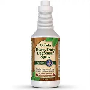Orvela - Heavy Duty Degreaser Spray 32 fl oz for Multiple Surfaces Cuts through Grease & Food Residue Gentle on Finishes