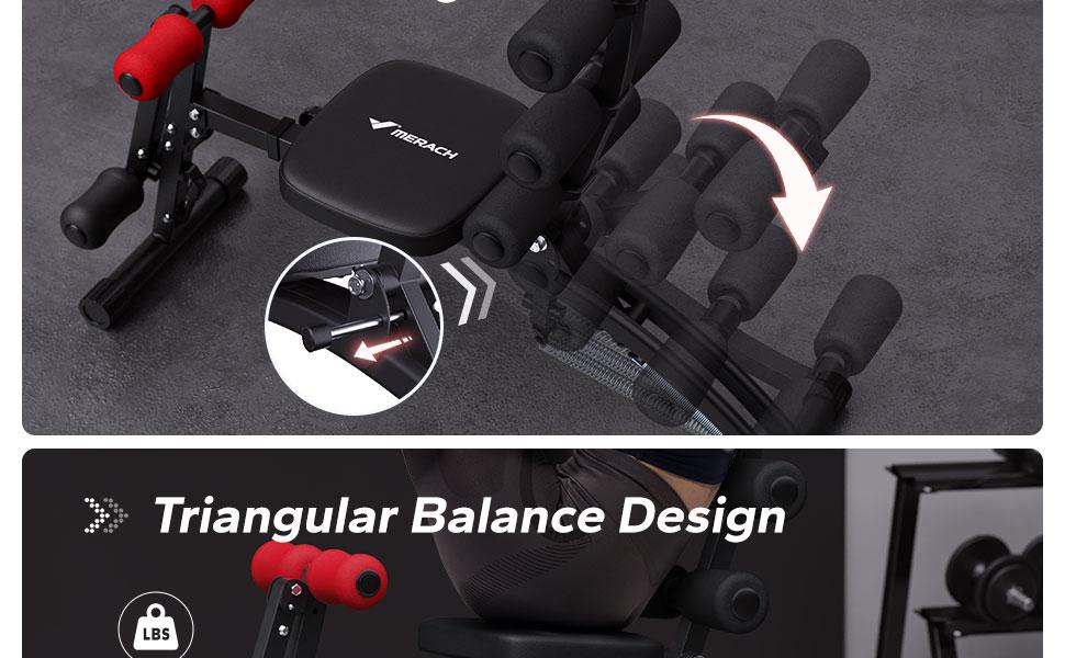 MERACH Multi-Functional Adjustable Ab Machine Workout Bench Sit Up Machine Push Up Exercise Chair for Home Gym TikTokShopBlackFriday SpringStatements