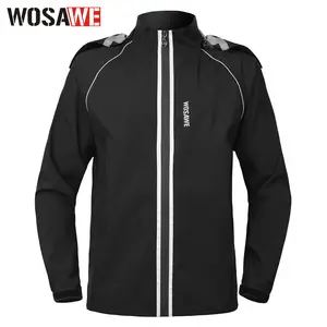 WOSAWE Mens Rain Jacket Breathable Cycling Raincoat Reflective Hiking Waterproof Jacket Fishing Rain Gear