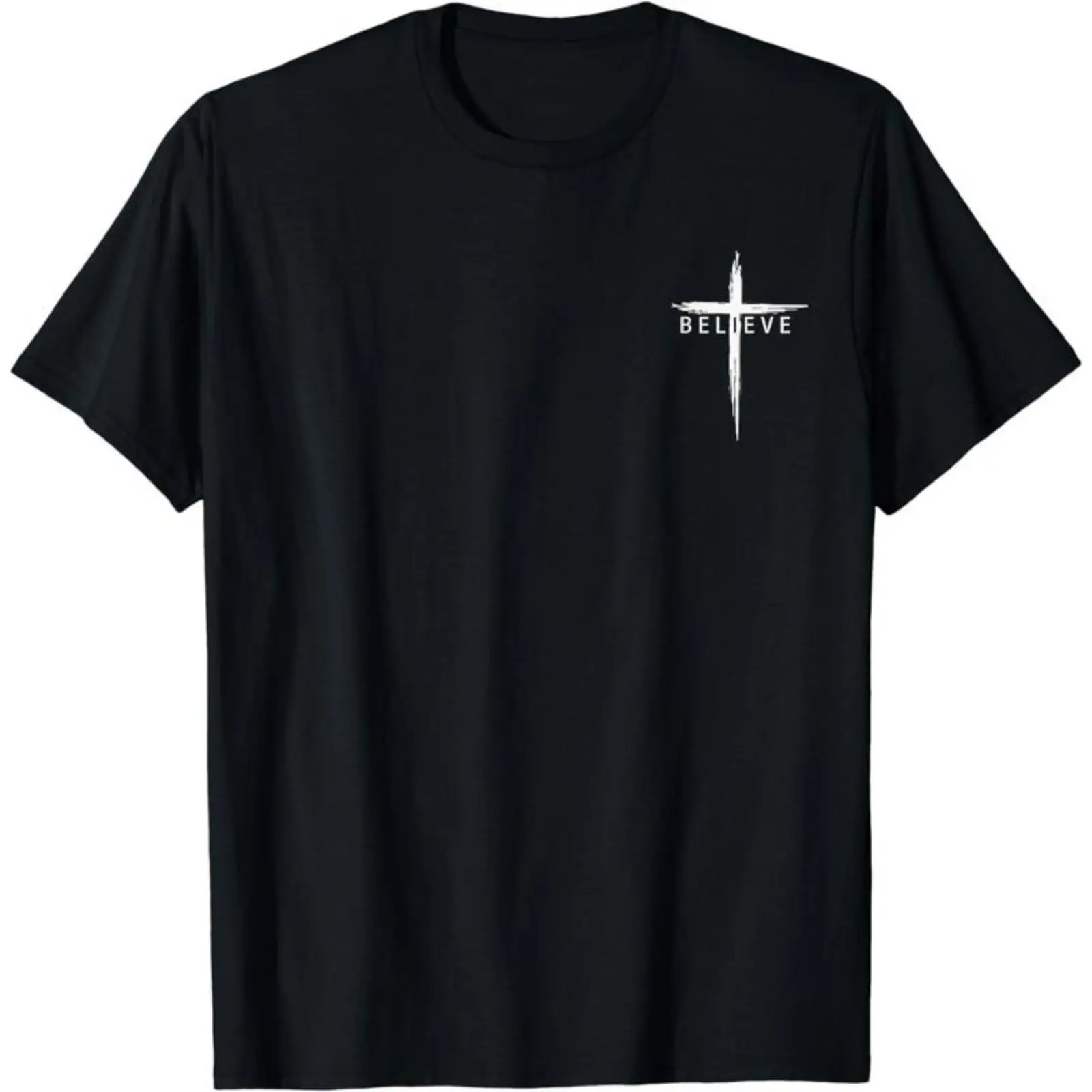 [100% Cotton]Believe Christian Cross Jesus Christ Christians Men Women T-Shirt