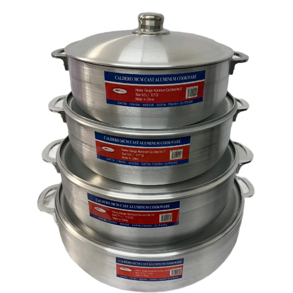 Aluminum cooking pot set 4pcs  Compact Cookware 30cm 34cm 38cm 42cm