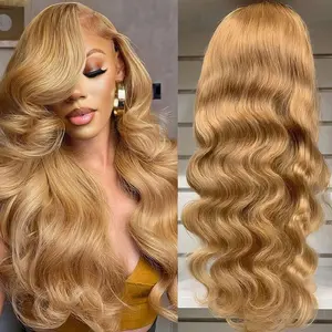 OQ HAIR #27 Honey Blonde Body Wave Wear Go Wig 220% Density 7x5 Pre-Cut Glueless Human Hair Wigs Pre Colored For Woman Beginner Friendly Wigs