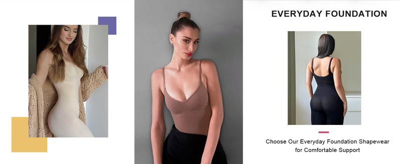 SHAPERX  Full Body Shapewear Tummy Control High Waisted Leggings Stretchy Bodysuit Black Sculpting