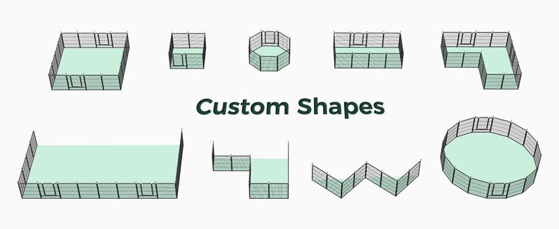 FXW Garden Fence Outdoor for The Yard, 24"/32"/40"/45" Height x 7.6-15.2ft Length, Heavy Duty Metal Animal Barrier for Dog and Rabbit, Decorative Dog Fence, 4/6/8 Panels