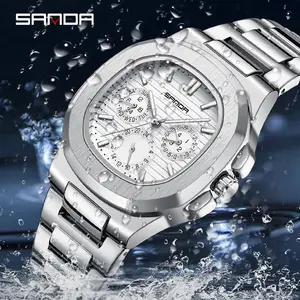 Modern Multi-Dial Watch | Alloy Case, 24-Hour Disk, Date/Week Display | Sophisticated Everyday oval quartz