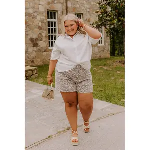 The Libby High Waist Leopard Shorts Curves