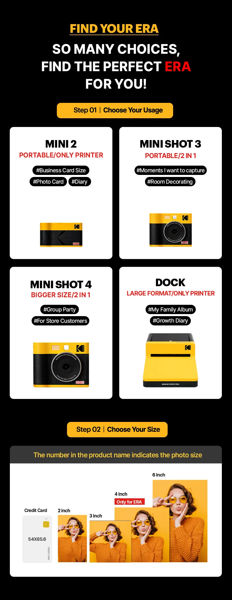 Product Introduction of KODAK Mini Shot 2 ERA 4PASS Portable Photo Printer, 2.1x3.4 inches, 68 Sheets Bundle 27