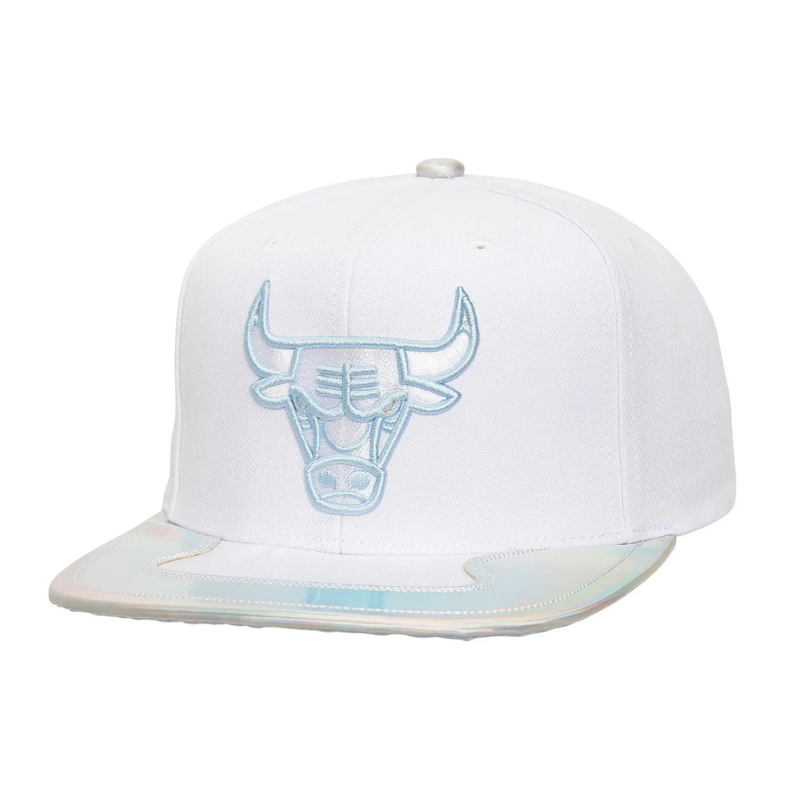 Mitchell & Ness White Chicago Bulls Day 11 OG Casual Snapback Hat, Cotton Fabric, Chicago Bull Logo, Graphic Design, Regular Fit