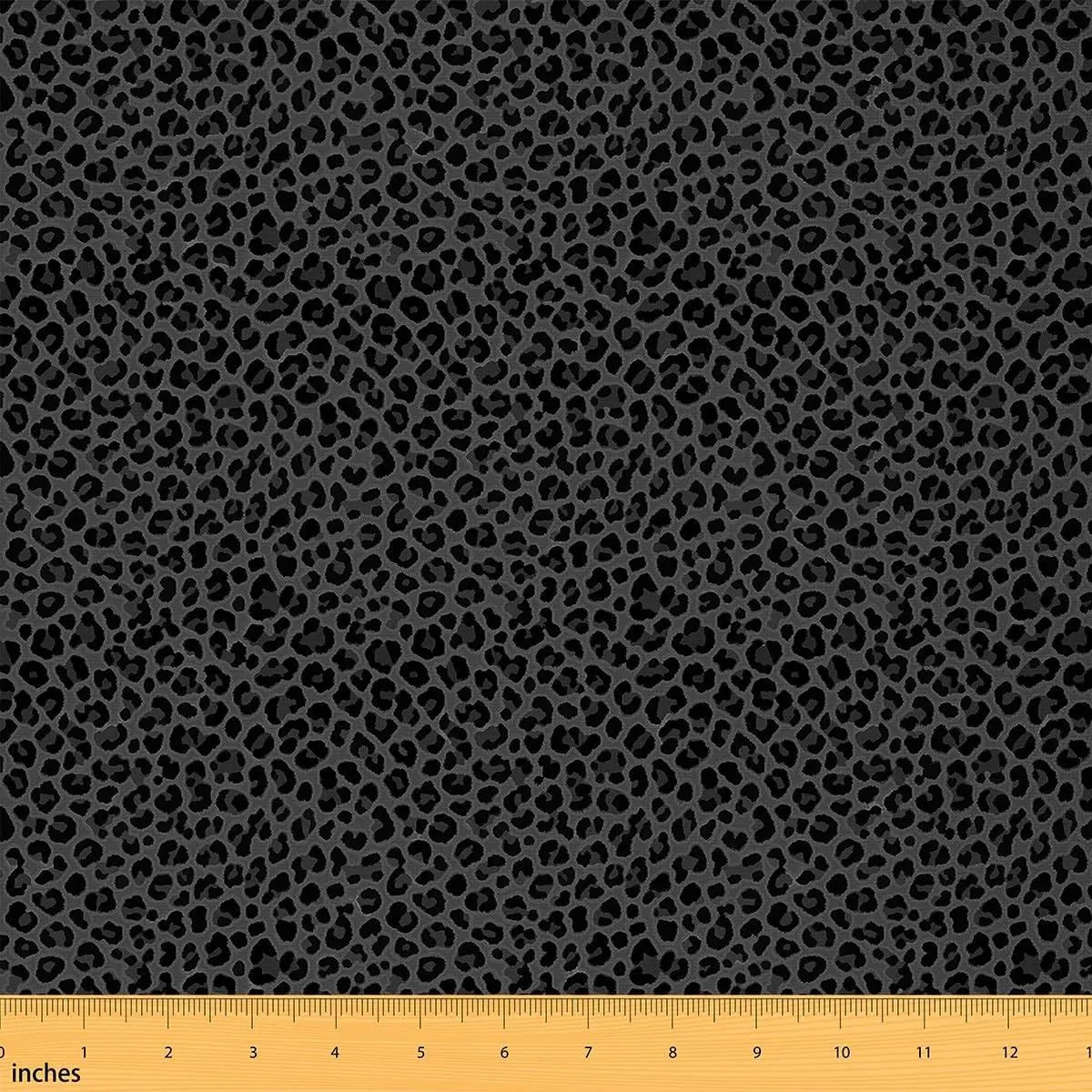 Feelyou Leopard Print Medium Weight Waterproof Polyester Fabric by the Yard - No Stretch, Soft Fabric for DIY Crafts, Yard Lengths, Bolt Cut, Indoor Room Decor, Home Accents