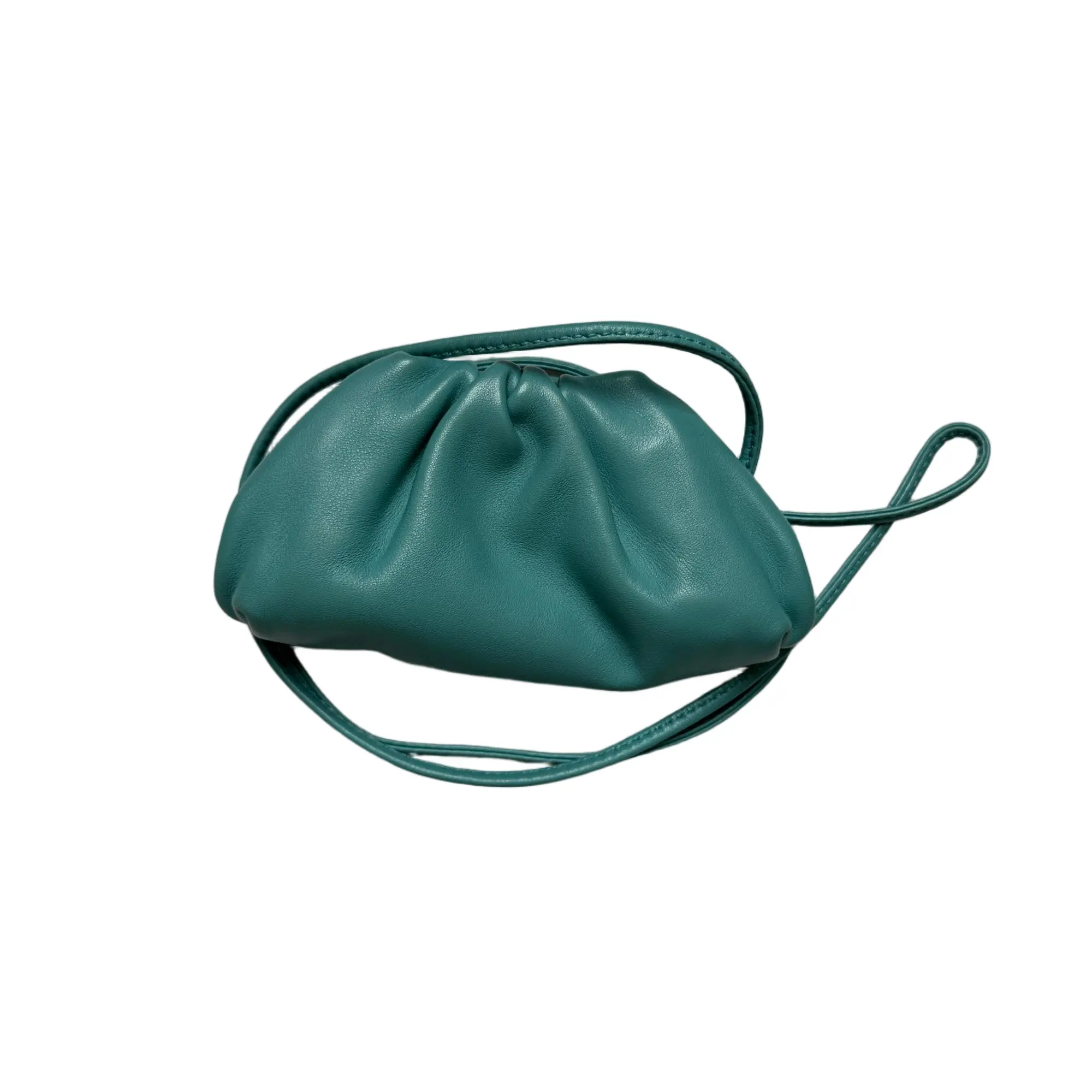 Pre-owned Bottega Veneta Calfskin Crossbody Bag Bean Green 58849291