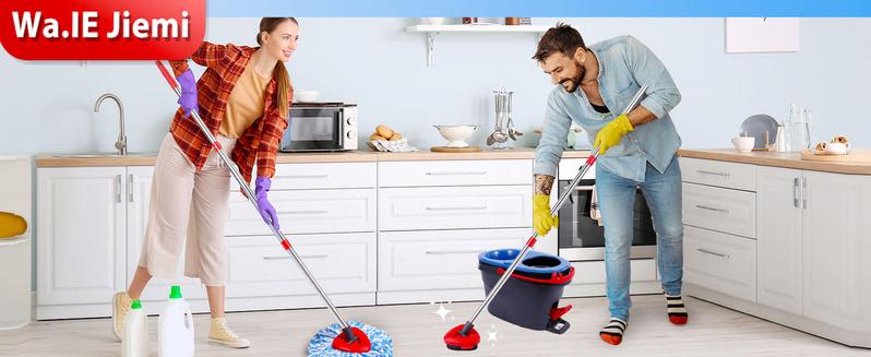 Spin Mop Head Replacement & Shower Floor Scrubber，Compatible with Ocedar RinseClean 2 Tank Mop System,Microfiber Mop Refill Heads for Cleaning All Hard-surfaced Floor