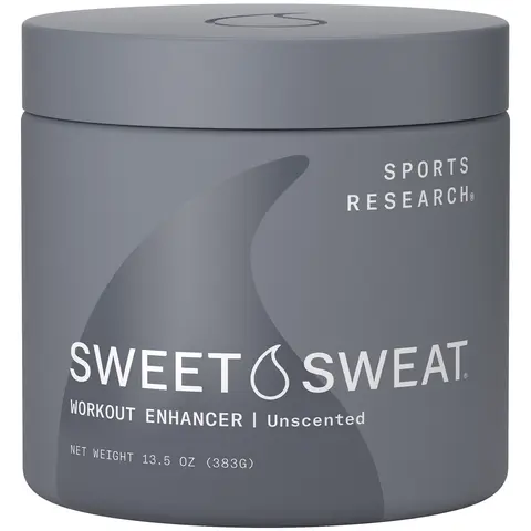 Sweet Sweat­ Workout Enhancer Gel by Sports Research -Thermogenic Exercise Topical Gel for Faster Sweating - 6.5 oz Jar