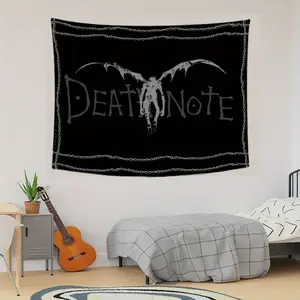Death Note animated film theme poster tapestry, suitable for school dormitories, living rooms, bedrooms, party background decoration, home aesthetic decoration tapestry, indoor and outdoor background decoration, ideal gift for festivalsv