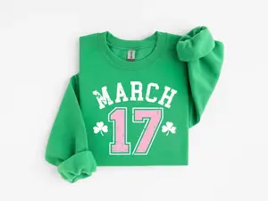 St Patricks Day Sweatshirt, March 17 Sweatshirt, St Paddys Sweatshirt, Lucky Irish Tee Gift, Shamrock Sweatshirt, Drinking Team, Womens St Patricks Shirt - LORA ATCHER