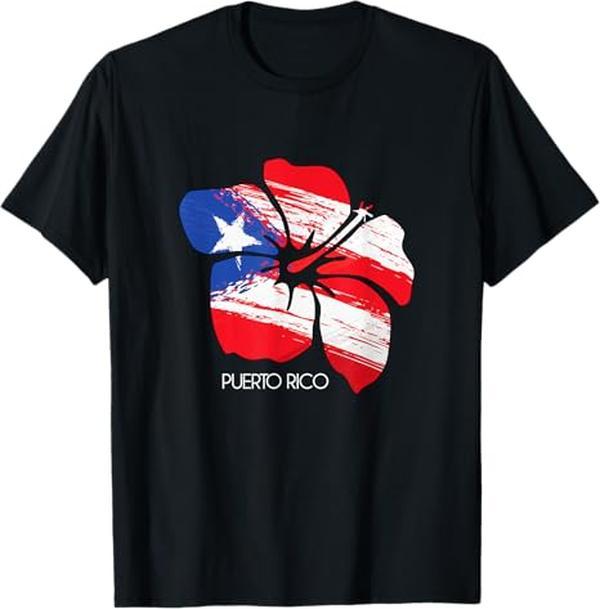 Puerto Rico Culture Roots Amapola Boricua Flag T-Shirt