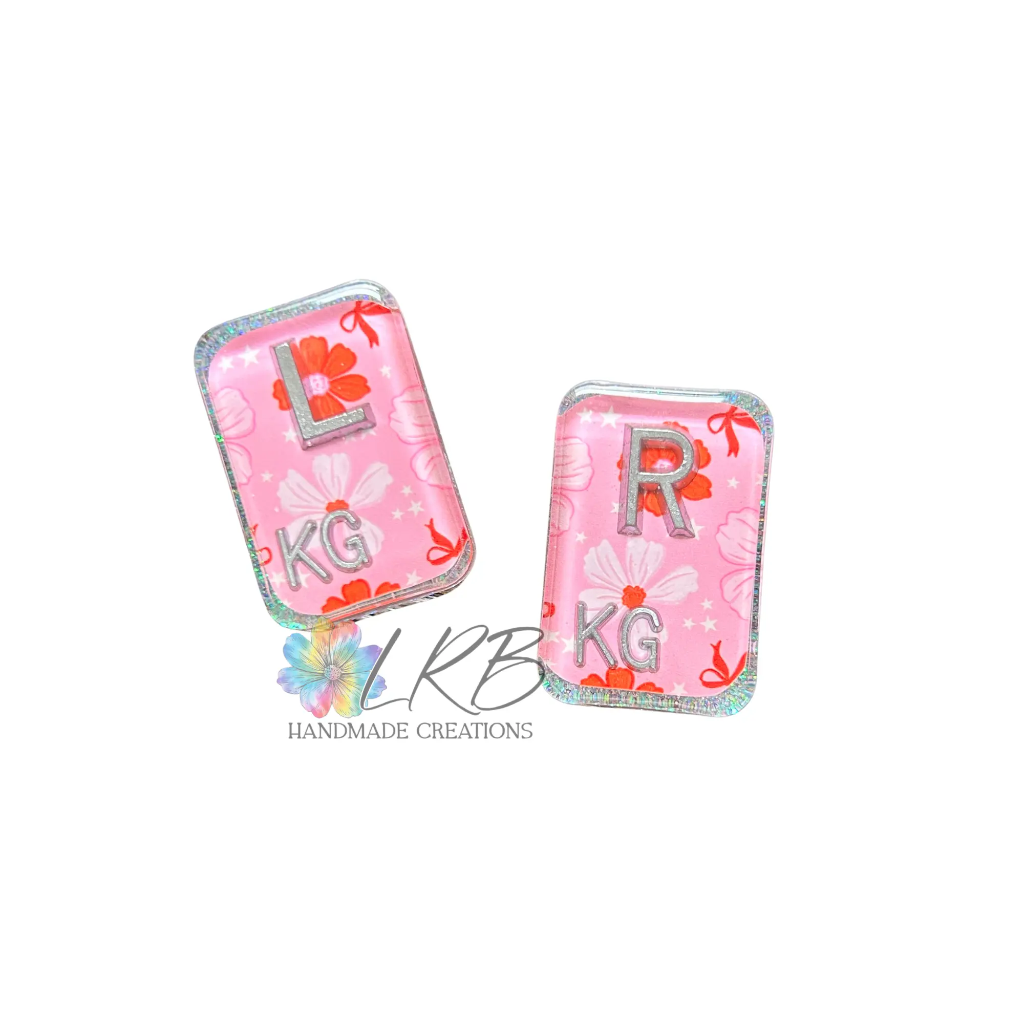 Pink Flowers & Bows X-Ray Markers – Personalized Radiology Markers – Handmade X-Ray Tech Gift - Acrylic Xray Marker Set