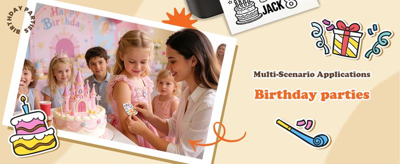 Phomemo DIY Temporary Tattoo Maker, TK32 Tattoo Maker for Kids & Adults, Create Custom Temporary Tattoos, DIY Tattoo Sticker Kit with 50 Papers & 8 Markers, Perfect for Parties, Events, Gifts & Creative Fun, Black