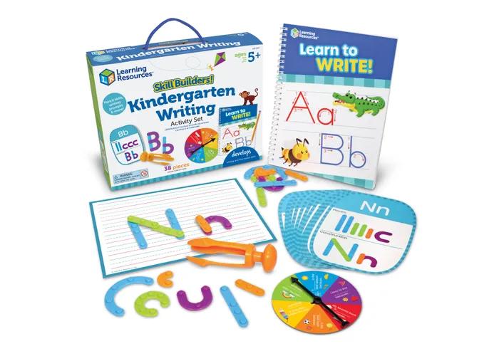 Learning Resources Skill Builders, Summer Learning Activity Set, PreK–Kindergarten Prep for Math, Reading, and Writing, Fun Educational Practice to Prevent Summer Slide, Ages 5+, Great for Home or Travel
