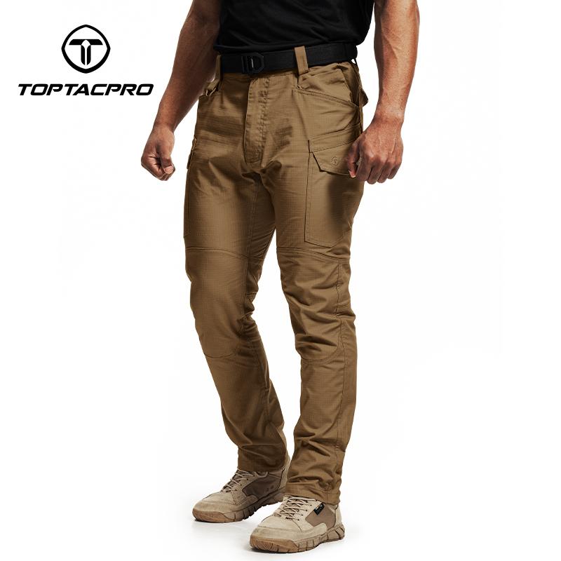 TOPTACPRO Men's Tactica Cargo Pants Elastic Ripstop Pants Soft Fabric EDC Work Sport Pants Sweatpantsmen 8202 SpringStatements