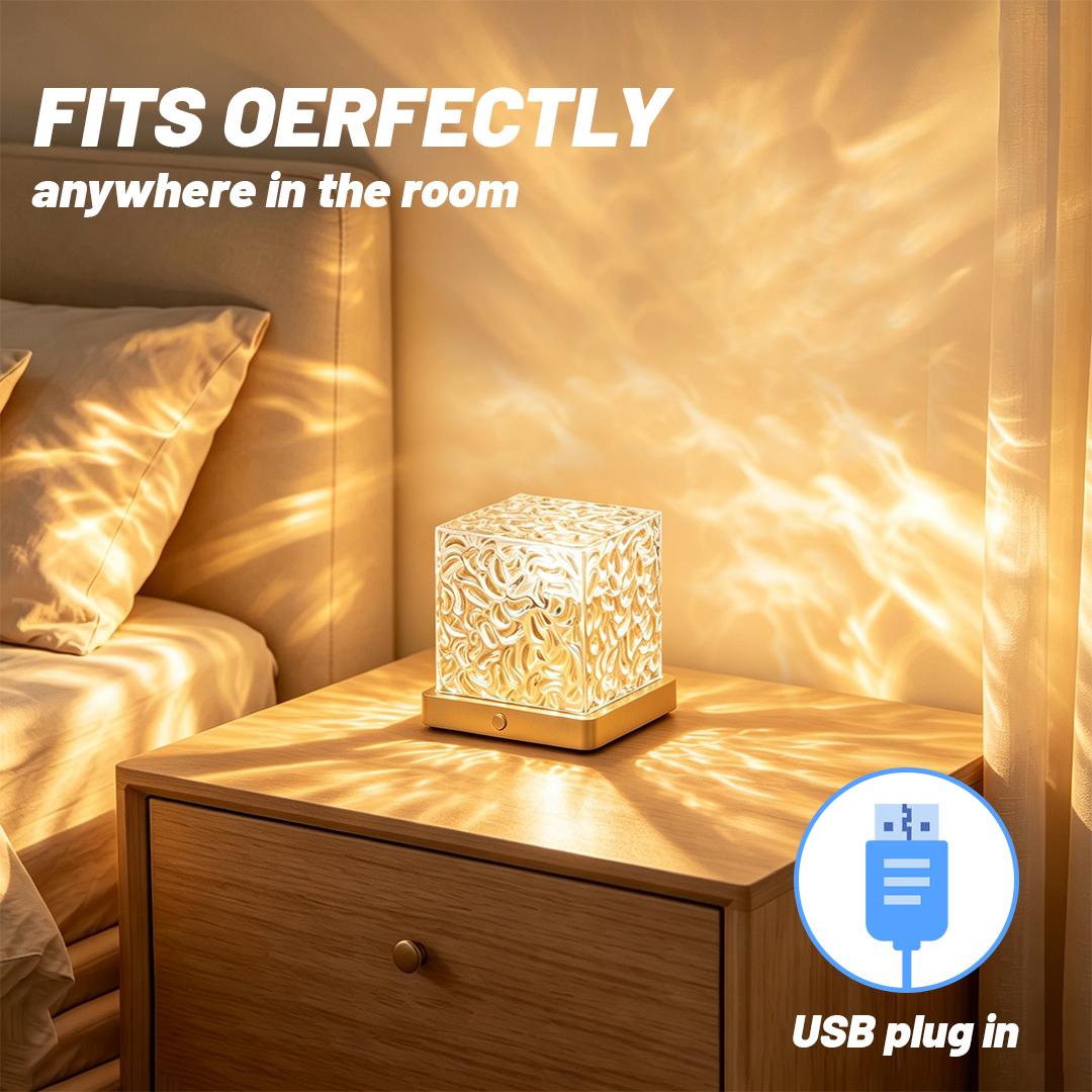 Super Upgraded 16- Colors Water Ripple Projector Lamp with Bluetooth Speaker Music Sync Rechargeable Ocean Wave Ambient Light Remote Night Light Aesthetic Room Decor home light projector galaxy