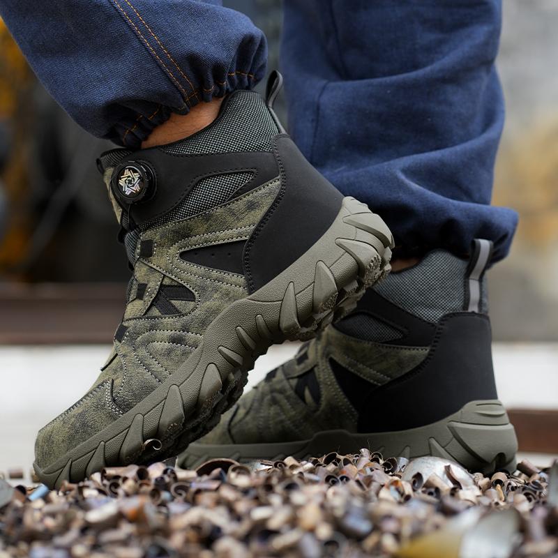 Safety Shoes for Men Steel Toe Shoes Outdoor Waterproof Non-slip Sneakers Durable and Comfortable Men's Climbing Boots for Rugged Outdoor Adventures
