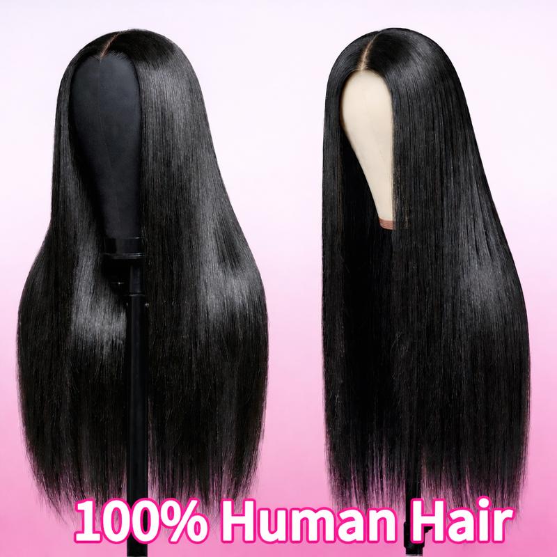 BGMgirl Hair Straight Pre-Bleached Pre Plucked Pre Cut 6*4 & 9*6 HD Lace Wear Go 180% Density Glueless Closure Wig Human Hair Frontal Wig eve valentines day gift