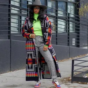 Autumn and Winter Women's Long Trench Coat Niche Outerwear for Women Womenswear Jackets