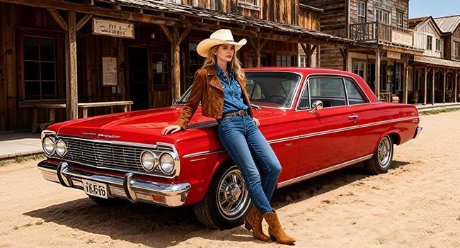 Cowboy Cowgirl Ankle Boots for Women Western Boots with Pointed Toe, Side Zipper and Chunky Heel Design