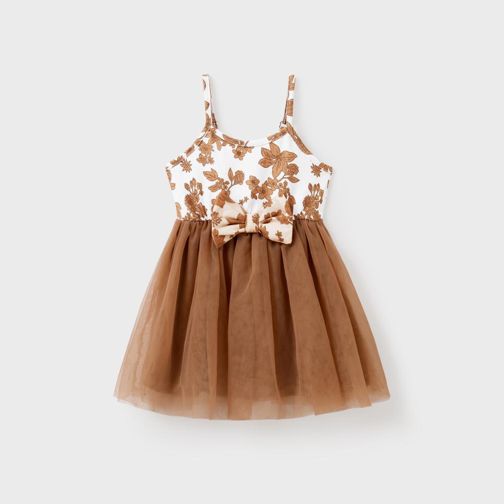 PatPat Family Matching Colorblock Cotton Tee or Flora Print Strap Body-con Dress or Mesh Splicing Dress,Spring Sale Womenswear Clothes，SprIngGIowUp ,RefreshedLook