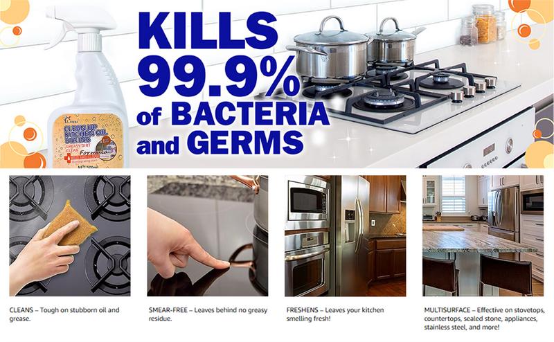 Liapu ProClean+ - Advanced Multi-Surface Cleaning System with Precision Spray Technology for Kitchen Mastery & Appliance Care (Oven/Stove/Range Hood/Household) Antibacterial All-Purpose Kitchen Spray Cleaner