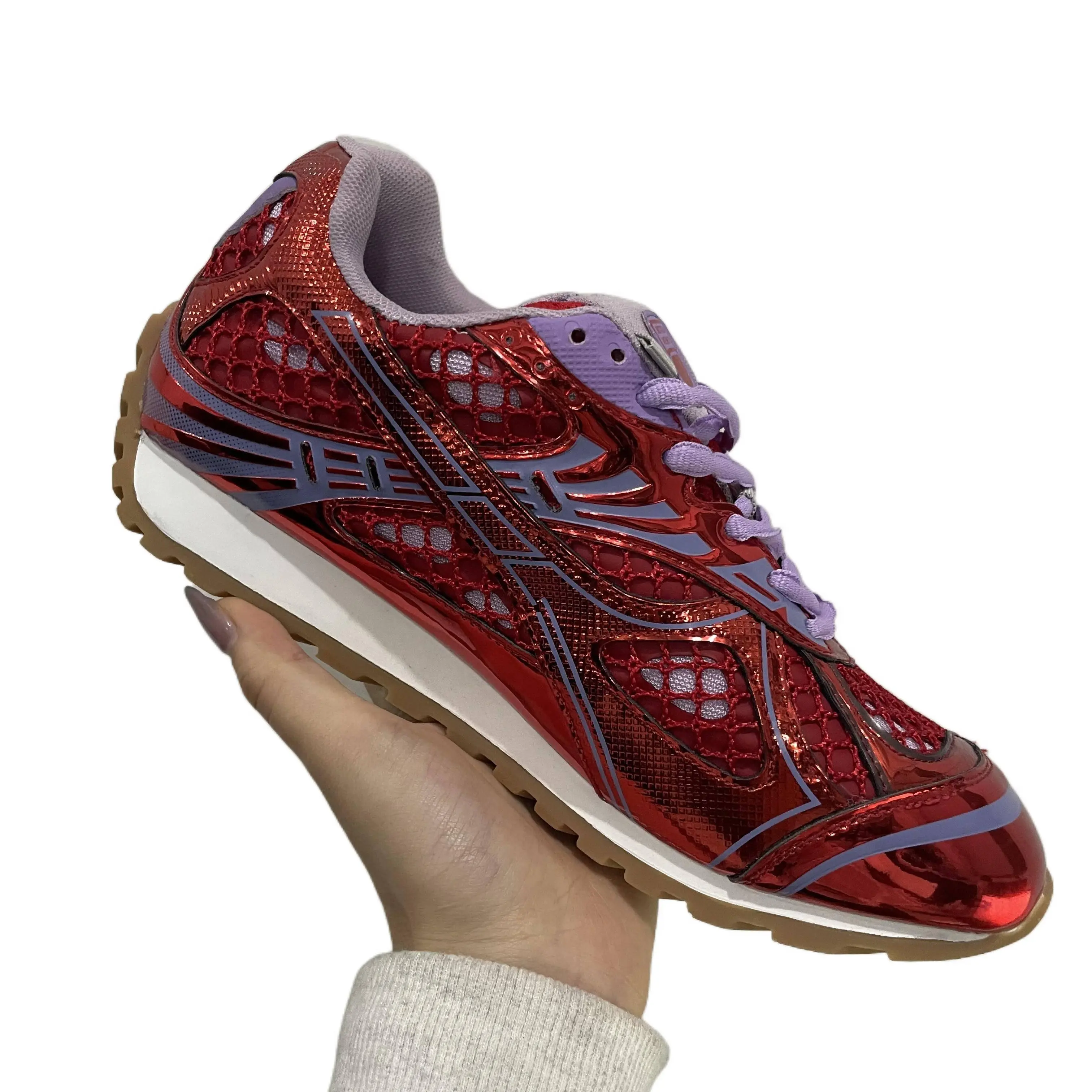 men's and women's lace up designer flat shoes couples' luxury round toe casual trainers chic orbit runway shoes,portable,slip-resistant