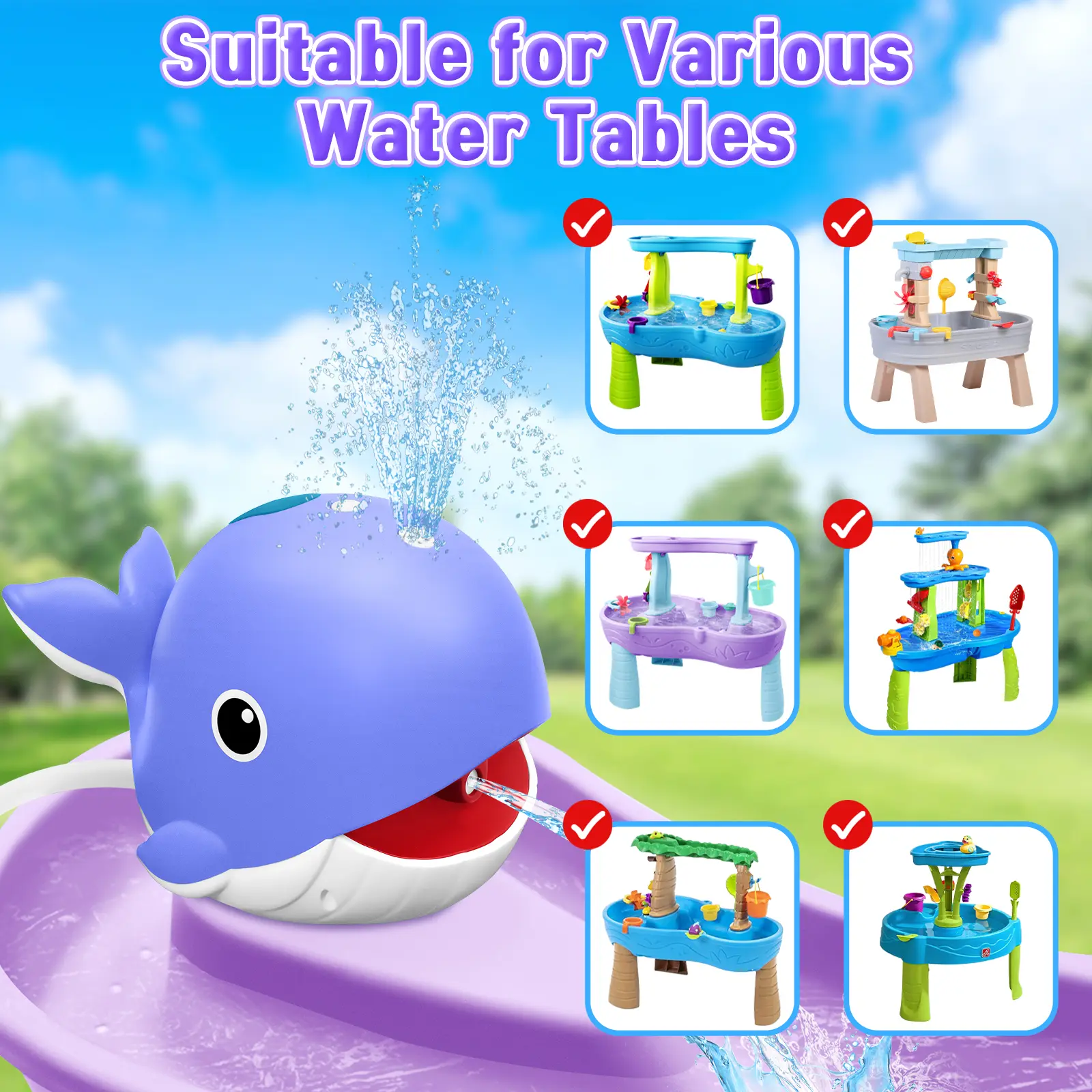 Water Table Pump, Whale Rechargeable Water Pump for Water Table
