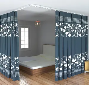Flexible Curved Ceiling Track for Curtains, Room Divider Curtain Track System (3 Meters) Curtains are not included