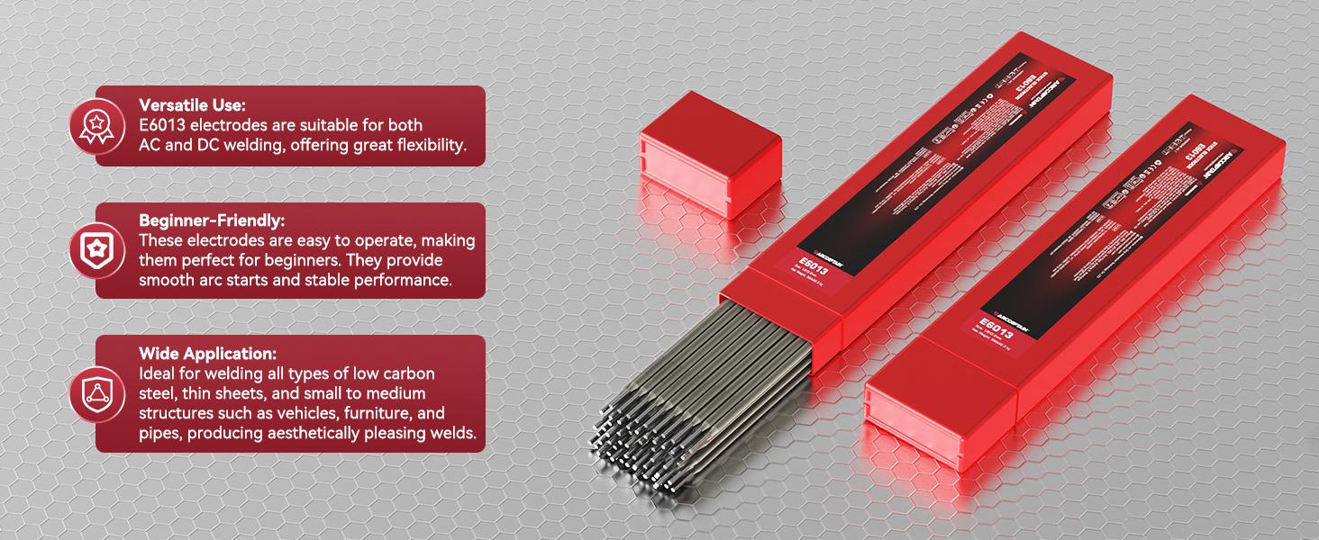 Arccaptain E6013 5Lbs Carbon Steel ARC Welding Rods