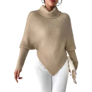 SISKIN Womens Soft Cozy Oversized Turtleneck Sweater Chunky Long Tunic Batwing Sleeve Trendy Pullover