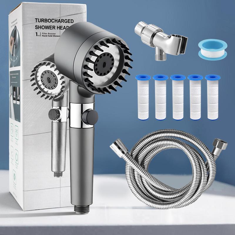 Christmas Promotion Special Offer! Handheld Filtered Shower Head Stainless Steel, 3 Modes High Pressure Durable Bathroom Shower Set