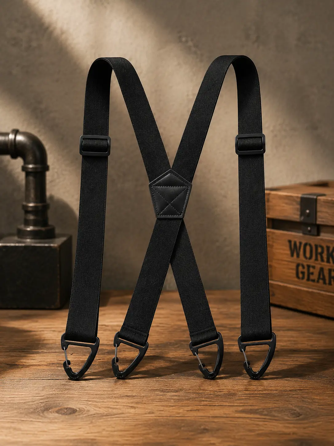 X Back Hidden Suspenders 1.5 Inch Heavy Duty Under Clothing Suspenders Adjustable Work Suspenders for Men Women summer Durable Materials Work Safety Equipment Pants