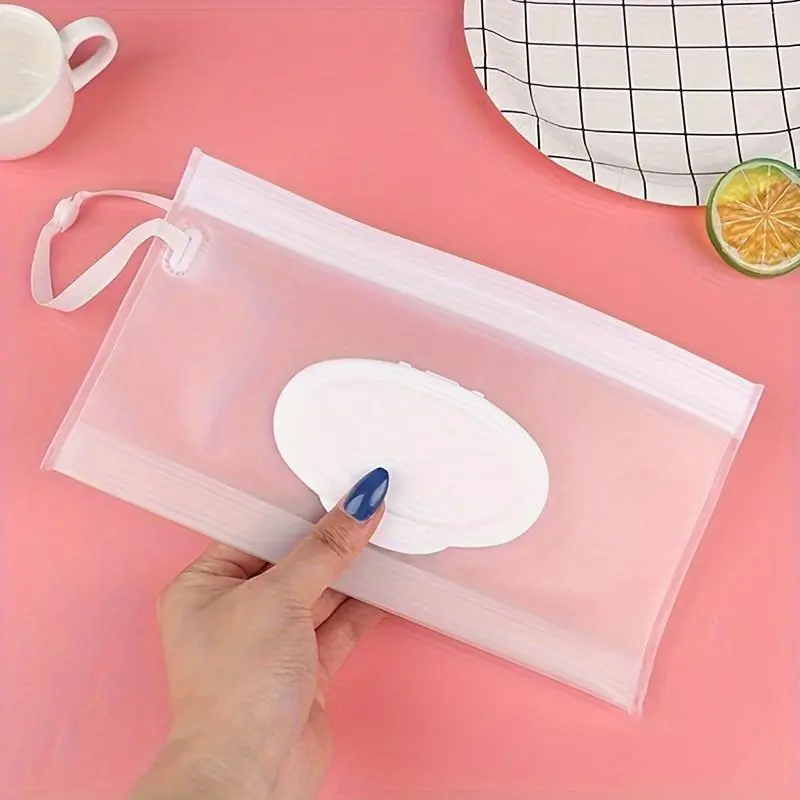 1pc Baby Wipe Case, Travel Tissue Holder, Wet Wipes Storage Bag, Baby Wipe Dispenser, Reusable Wet Wipe Pouch For Travel