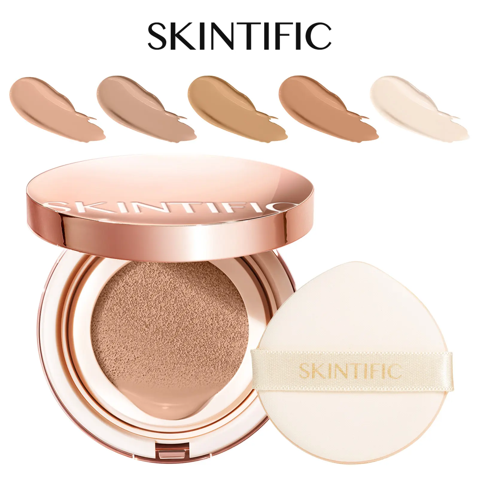 [US Drop] SKINTIFIC Cover All Perfect Cushion Foundation US Exclusive Shades | Full Coverage, Weightless Skin Fit, Oil Control Waterproof, Satin Glow Flawless Finish