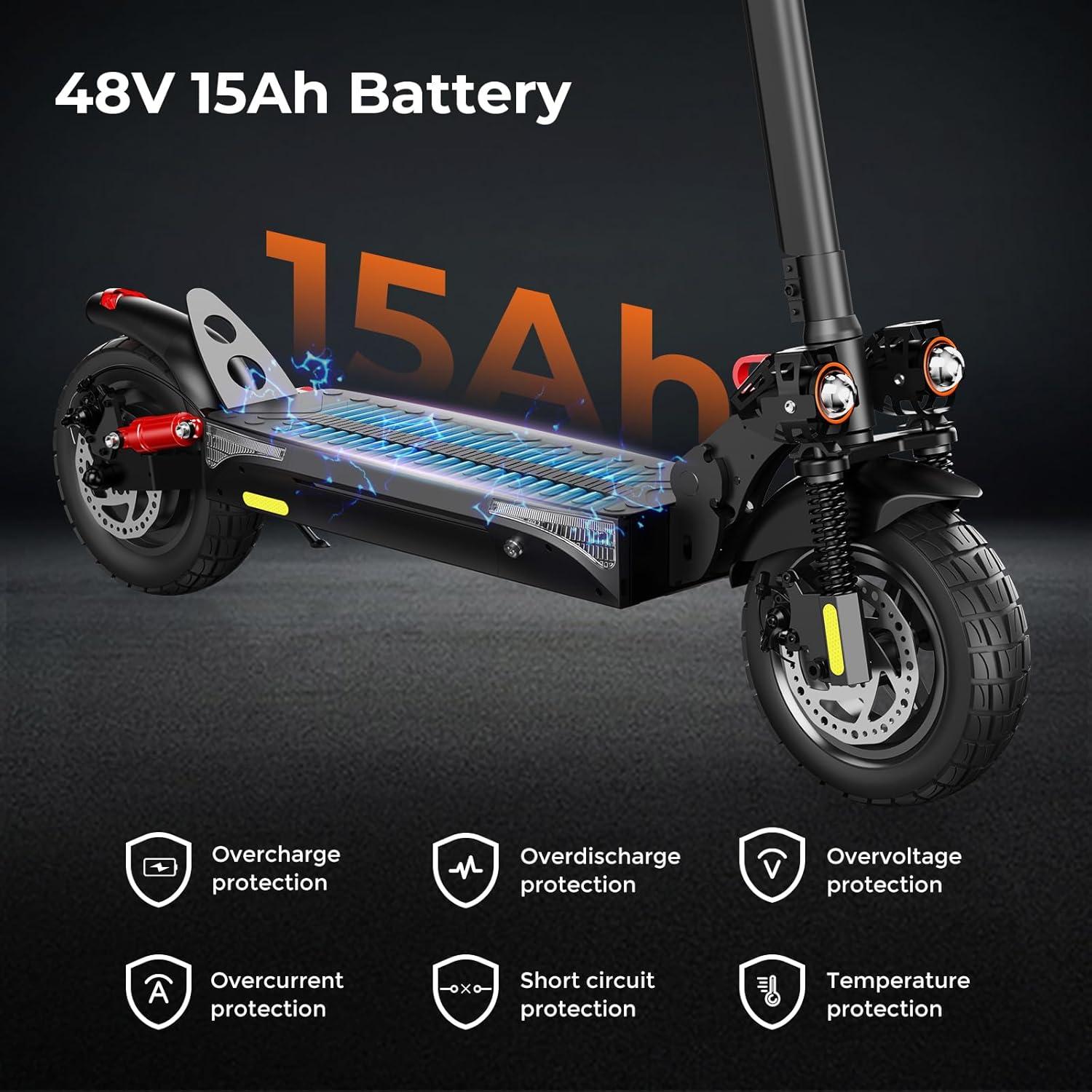【New Year Sale】 Powerful Electric Commuter Scooter for Adults, 10' Pneumatic Tires, LED Screen Design, Double Suspension, APP Control, Adult Commuting Electric Scooter SpringStatements